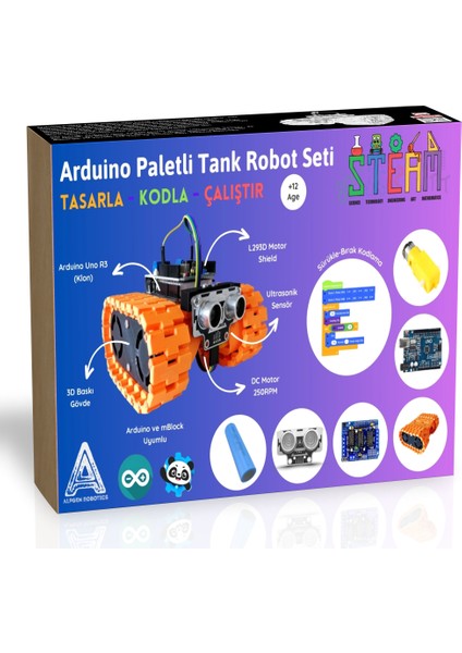 Arduino Paletli Robot Tank Seti