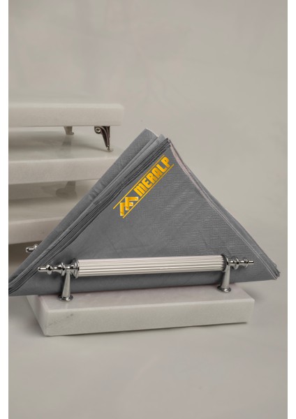 3'Lü Gümüş Mermer Çeyiz Seti Sunumluk & Peçetelik & Rulo Peçetelik Gerçek Mermer Pasta Sunumu, fiyatları