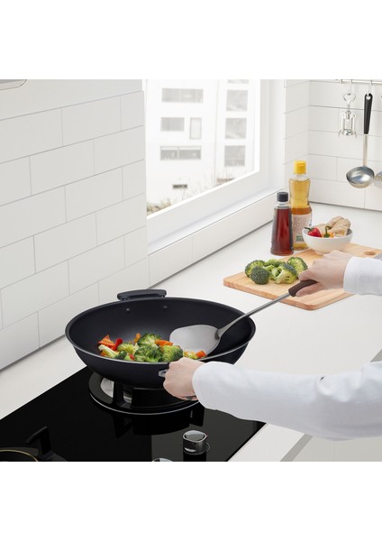 Spatula, Paslanmaz Çelik-Ceviz, 37 Cm, Slıtstark