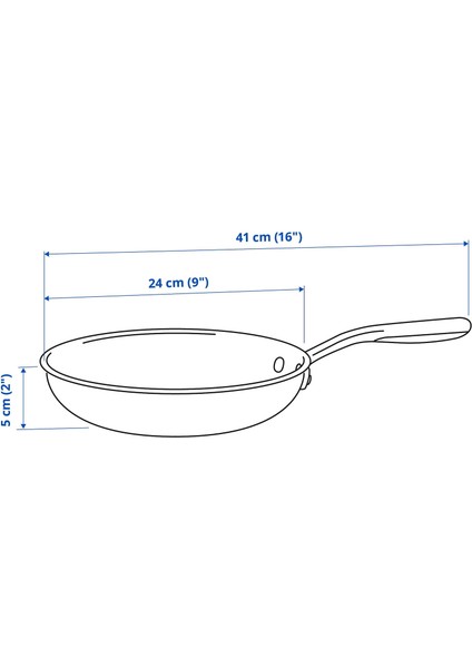 Kızartma Tavası, Paslanmaz Çelik, 24 Cm, Sensuell