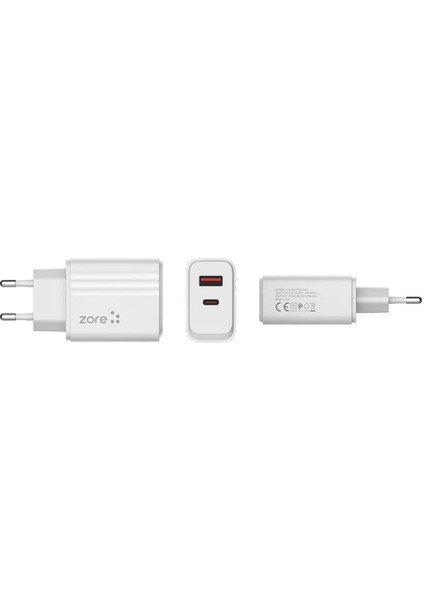 Apple Zore Play Serisi Type-C To Lightning 2in1 Pd Seyahat Şarj Aleti 20W MIDI-PL08