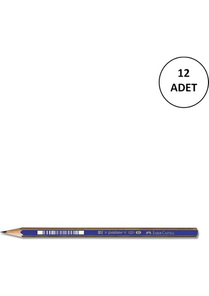 12 Adet Faber Castell Goldfaber Dereceli Kurşun Kalem 6h Fsc