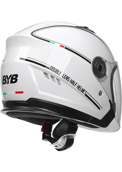 Four Seasons Elektrikli Araç Motosiklet Kaskı Çift Lensli Kask (Yurt Dışından)