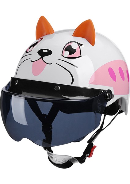 Dört Mevsim Yetişkin Karikatür Elektrikli Araba Motosiklet Kask Kask (Yurt Dışından)