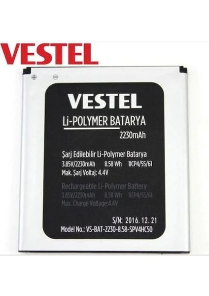 Vestel Venüs 5000 Batarya Pil 2230 Mah