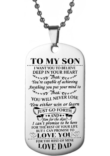 Erkek Titanyum Çelik Kolye (Yurt Dışından)