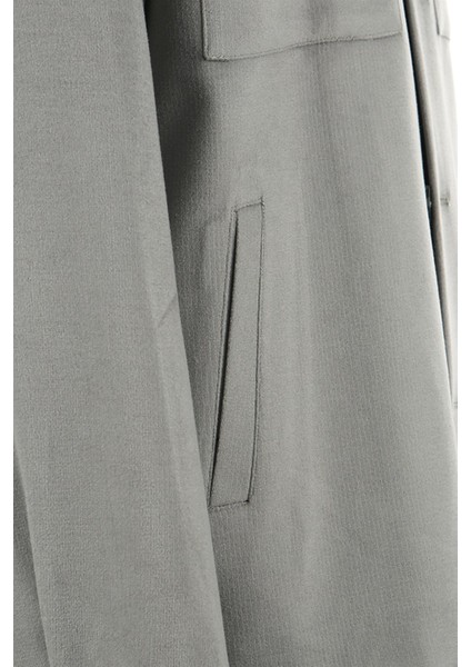 Gri Slim Fit Gömlek Yaka Mont indirimleri