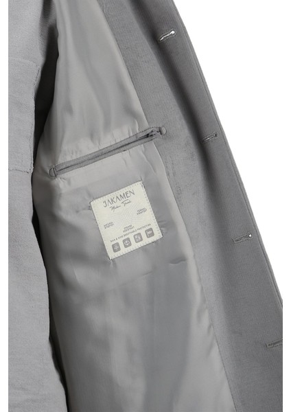 Gri Slim Fit Gömlek Yaka Mont fırsatları