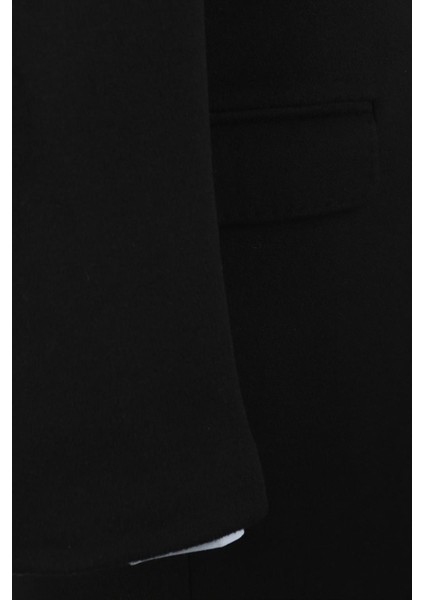 Koyu Lacivert Regular Fit Mono Yaka Erkek Kaban
