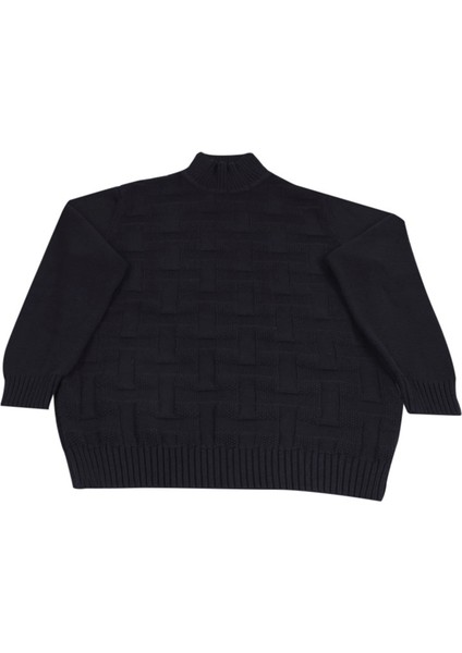 Lacivert Slim Fit Yarım Balıkçı Yaka Erkek Triko modelleri