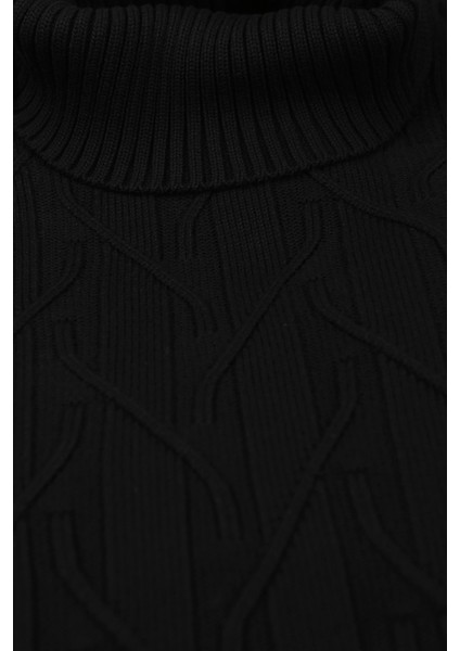 Siyah Slim Fit Tam Balıkcı Erkek Triko fiyatları