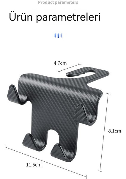 Araba Kancası Sandalye Arka Kancası Araba Arka Cep Telefonu Braketi Çok Fonksiyonlu Kanca Rafı Araba Kancası Iç Malzemeleri (Yurt Dışından)