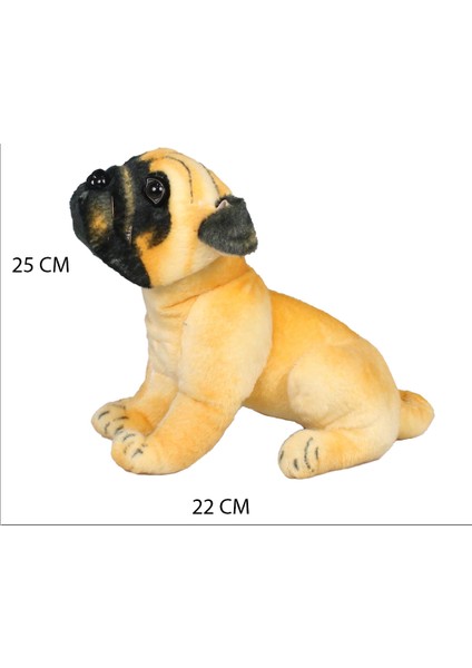 Havlayan Pug Köpek Peluş Oyuncak 25 cm