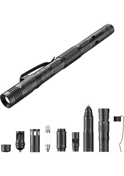 El Feneri ile Çok Fonksiyonlu Taktik Kalem (Yurt Dışından)