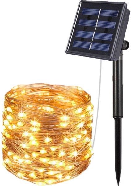 LED Solar Bakır Tel Işıklar 100 Işık Bahçe Dekorasyon Işıkları Noel Dekorasyon Işıkları (Yurt Dışından)