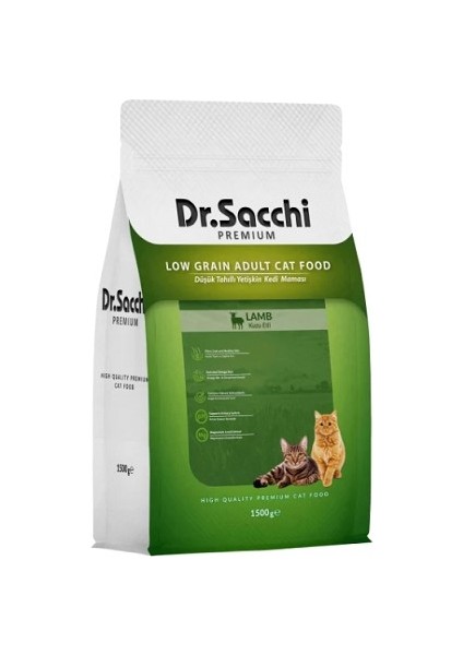 Dr. Sacchi Kuzu Etli Yetişkin Kedi Maması 1.5 kg