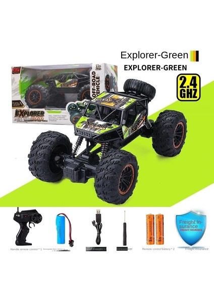 Alaşım 2.4g Uzaktan Kumandalı Off-Road Araç Yüksek Hızlı Tırmanma Şarj Elektrikli Uzaktan Kumandalı Araba Çocuk Çocuk Oyuncak Yarış Arabası (Yurt Dışından)