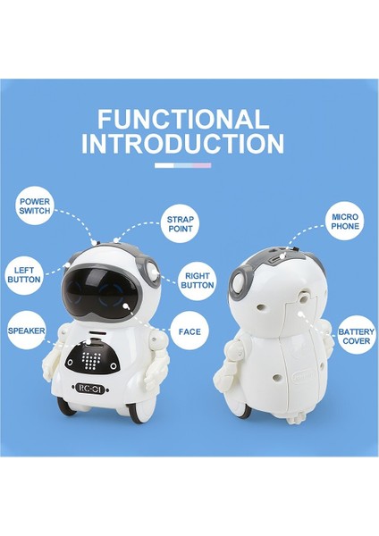 Mini Cep Robotu Çok Aktiviteli Çocuk Sesli Akıllı Küçük Hazine Oyuncak English Edition (Yurt Dışından) fırsatları