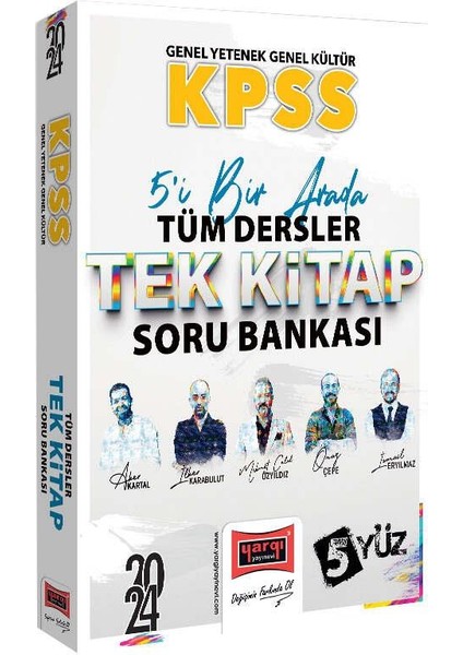 2024 KPSS Lisans Genel Yetenek Genel Kültür 5yüz Ekibi Tüm Dersler Tek Kitap Soru Bankası