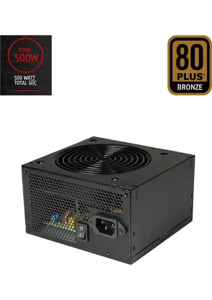 500W 80+ Plus Bronze Power Supply Pc Güç Kaynağı