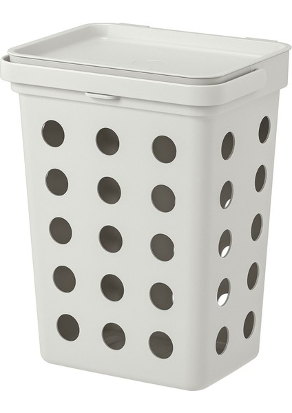 Çöp Kutusu, Açık Gri, 10 Lt, Hallbar