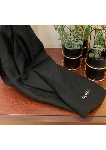 Siyah Invee Leopar Şal 1329