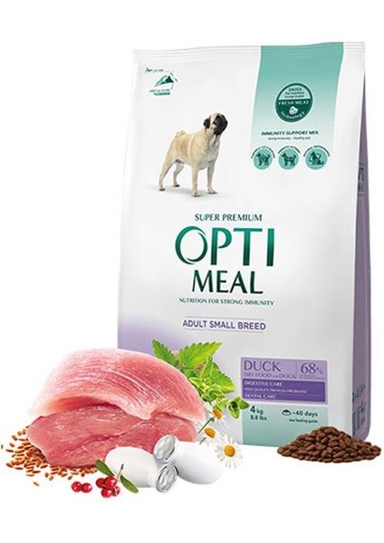 Ördek Etli ve Esmer Pirinçli Küçük Irk Yetişkin Köpek Maması 4kg