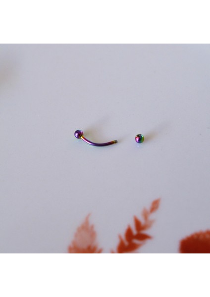 Cerrahi Çelik Küçük Toplu Hologram Renkli Göbek Piercing