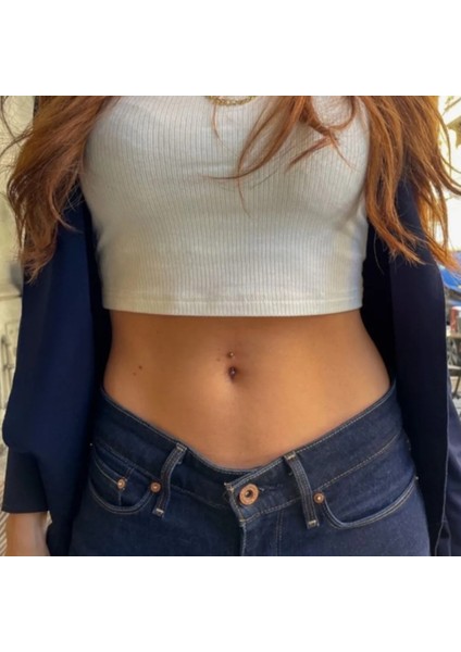 Cerrahi Çelik Küçük Toplu Hologram Renkli Göbek Piercing