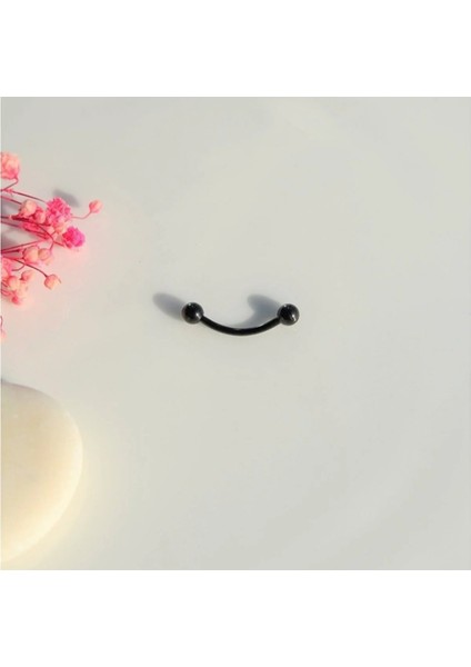 Cerrahi Çelik Siyah Renkli Kaş Piercingi 6 mm fiyatları