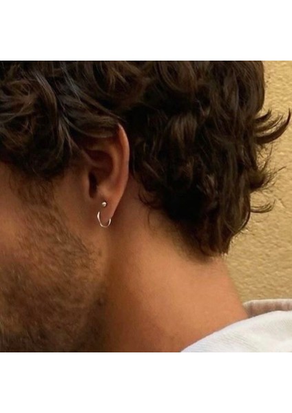 Cerrahi Çelik Top Piercing Tragus Helix Lob Conch Kııkırdak 8 mm Silver Renk
