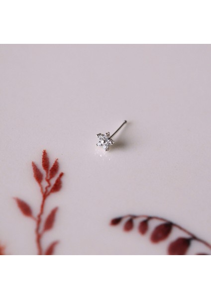 925 Ayar Gümüş Çiçek Hızma Burun Piercing