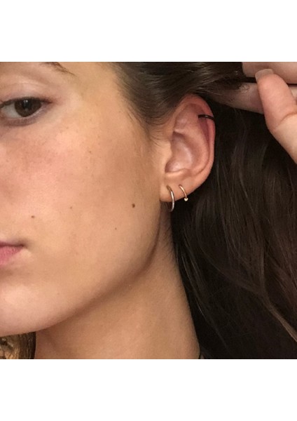 6 mm Siyah Cerrahi Çelik Düz Halka Tragus Piercing Helix Kıkırdak Rook Daith fırsatları