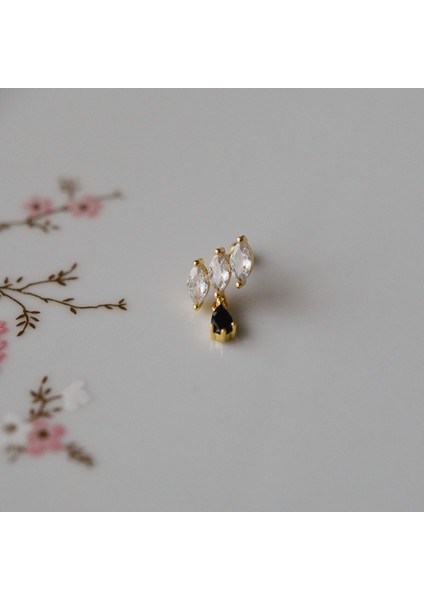 Taş Sallantılı Helix Piercing Kıkırdak Cerrahi Çelik Gold Renk modelleri