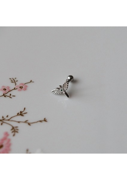 Anka Kuşu Helix Piercing Kıkırdak Cerrahi Çelik Gümüş Renk fiyatları