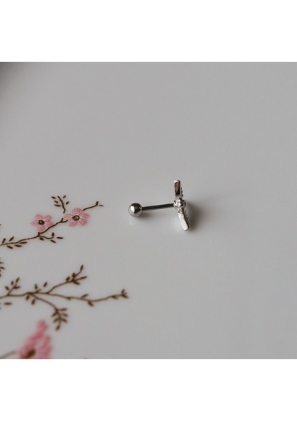 Anka Kuşu Helix Piercing Kıkırdak Cerrahi Çelik Gümüş Renk modelleri