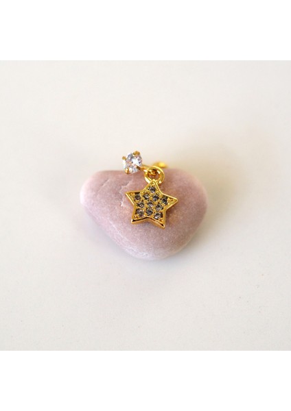 Cerrahi Çelik Yıldız Sallantılı Piercing Helix Kıkırdak Gold Renk fiyatları