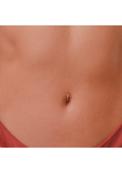 Gümüş Renk 316 L Çelik Küçük Düz Halka Göbek Piercingi 8 mm modelleri