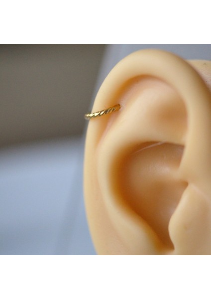 Cerrahi Çelik Gold Burgu Tragus Helix Piercing Kıkırdak