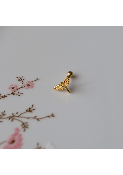 Anka Kuşu Helix Piercing Kıkırdak Cerrahi Çelik Gold Renk fiyatları