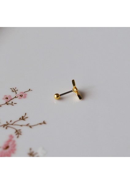 Anka Kuşu Helix Piercing Kıkırdak Cerrahi Çelik Gold Renk modelleri