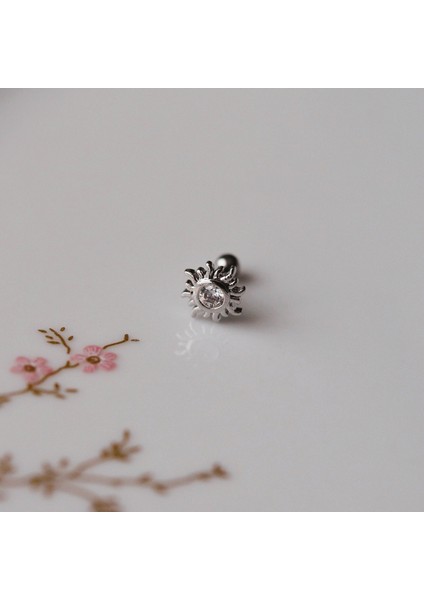Güneş Model Helix Piercing Kıkırdak Cerrahi Çelik Gümüş Renk fiyatları