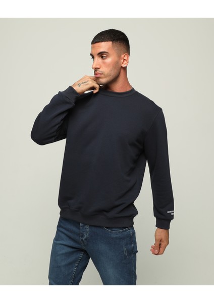 Erkek Regular Fit Uzun Kollu Bisiklet Yaka Sweatshirt