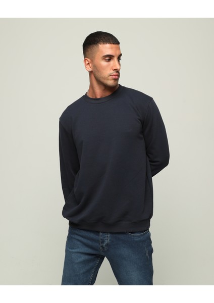 Erkek Regular Fit Uzun Kollu Bisiklet Yaka Sweatshirt
