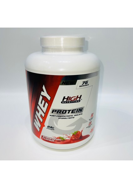 Whey Protein Tozu 2280 gr Çilek Aromalı Protein Tozu 24 Gram Protein Kas Güç