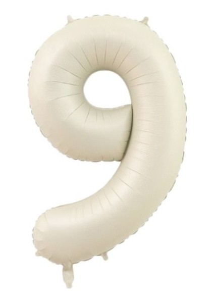 9 Rakam Krem Folyo Balon 80 cm