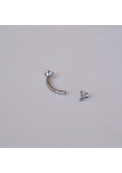 Cerrahi Çelik Küçük Taşlı Göbek Piercingi Silver Renk Minimal Ürün fırsatları