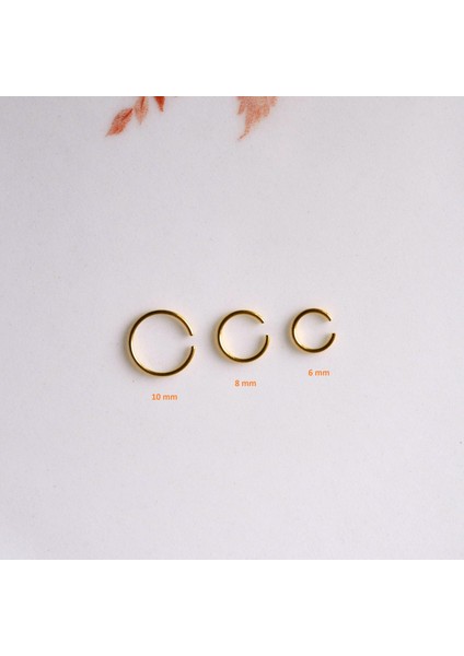 Cerrahi Çelik 10 mm Gold Renk Çelik Halka Burun Piercing Halka Hızma modelleri