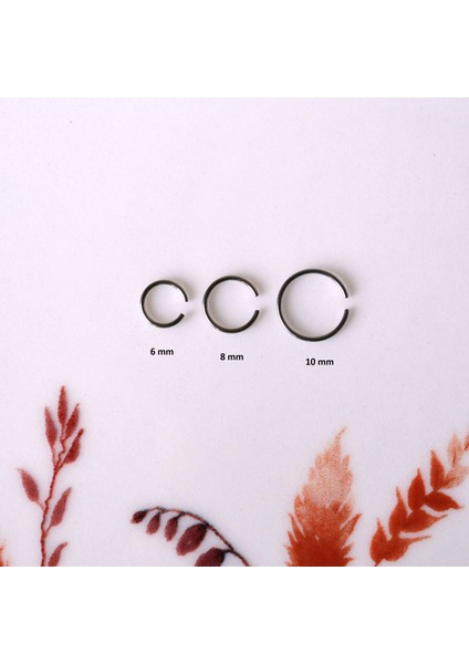Cerrahi Çelik 10 mm Silver Renk Çelik Halka Burun Piercing Halka Hızma modelleri
