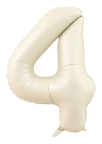 4 Rakam Krem Folyo Balon 80 cm